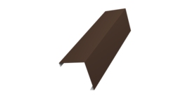 Декоративная накладка на столб универсальная угловая 62х55 для забора жалюзи 0,5 Satin RAL 8017 шоколад (2,5м)