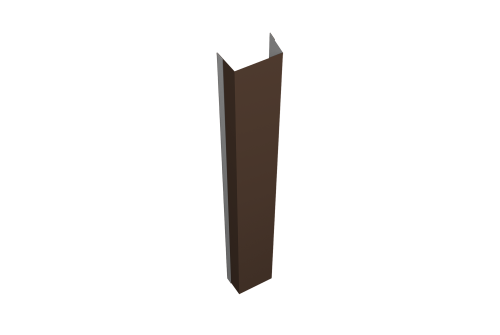 Крепежная планка нижняя Texas 0,7 PE RAL 8017 шоколад (2м)