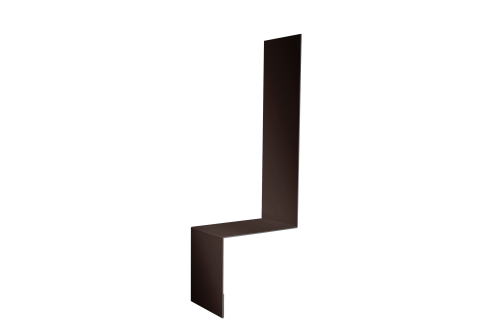 Планка примыкание боковое фальц 0,5 Satin Matt RAL 8017 шоколад (2м)