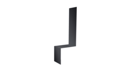 Планка примыкание боковое фальц 0,5 PE с пленкой RAL 7024 мокрый асфальт (2м)