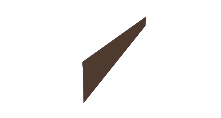 Ламель забора жалюзи Palermo стартовая/финишная для калиток и ворот 0,5 PurPro RAL 8017 шоколад