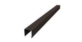 Планка вертикальная лицевая для забора жалюзи Palermo 0,45 Drap-double TX RR 32 темно-коричневый (1,8м)