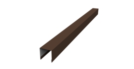 Планка вертикальная лицевая для забора жалюзи Palermo 0,45 Drap TR RAL 8017 шоколад (1,8м)