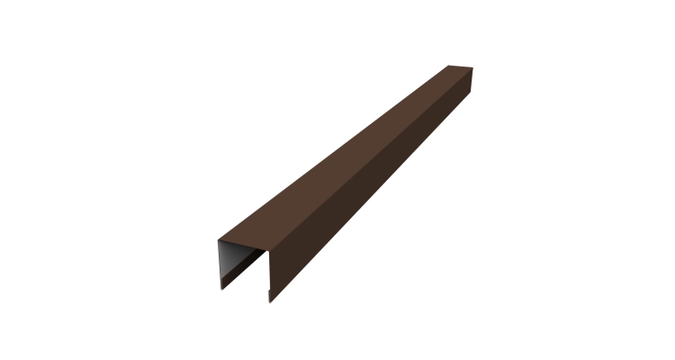 Планка вертикальная лицевая для забора жалюзи Palermo 0,45 Drap RAL 8017 шоколад (3м)