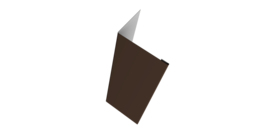 Нащельник для калиток и ворот 25х35 жалюзи Milan, Tokyo, Palermo 0,45 Drap RAL 8017 шоколад (L2,0)