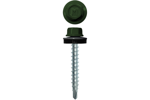 Саморез кровельный Daxmer 4,8х35 RAL 6002 (250) сверло №1