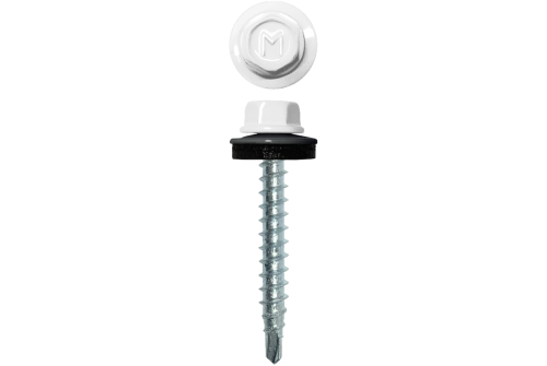 Саморез кровельный Daxmer 4,8х35 RAL 9003 (250) сверло №1