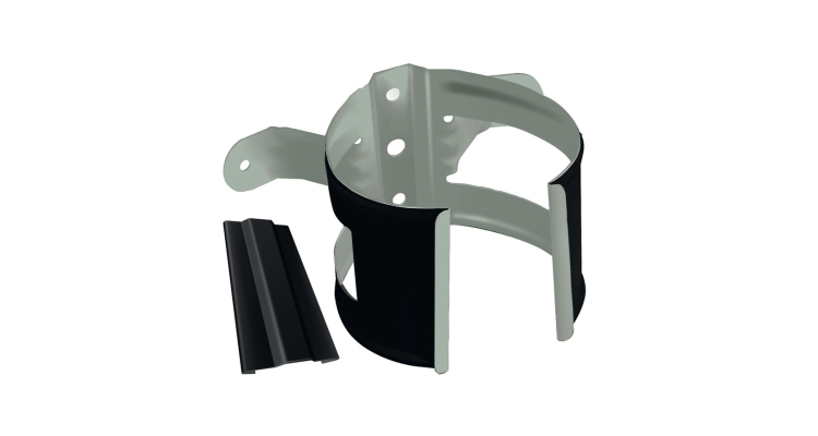 Кронштейн трубы на дерево GL PE Matt 90 мм RAL 9005 черный