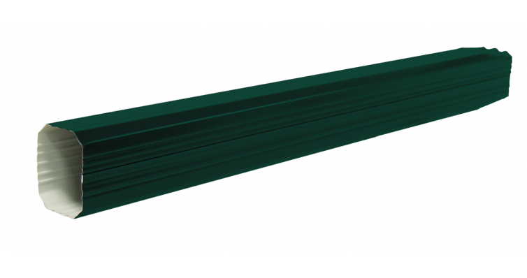 Труба прямоугольная 1 м PE RAL 6005 зеленый мох