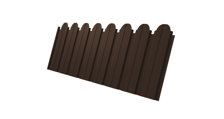 Профнастил С10B фигурный 0.45 PE-Double RAL 8017 шоколад